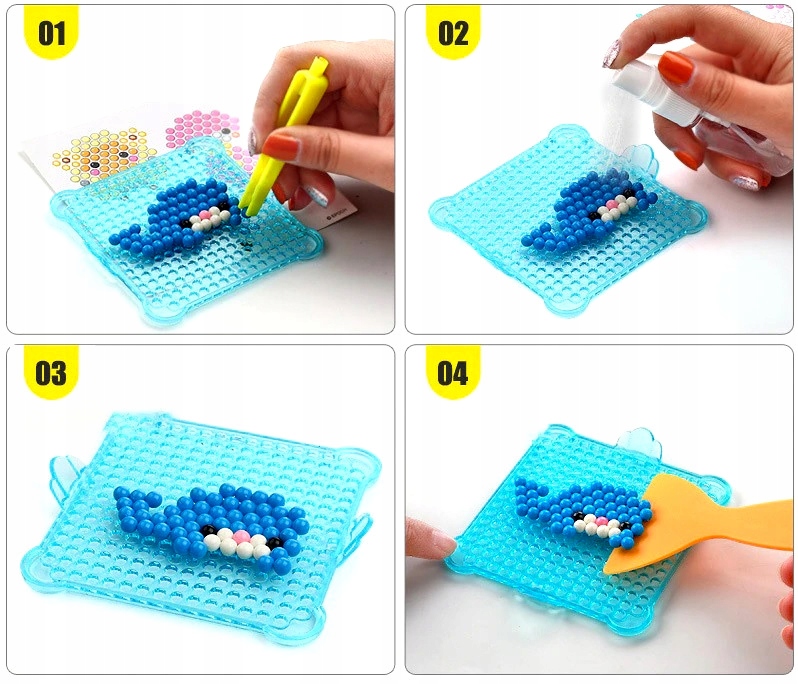 Koraliki wodne zestaw koralików wodnych dla dzieci na prezent Materiał karton plastik