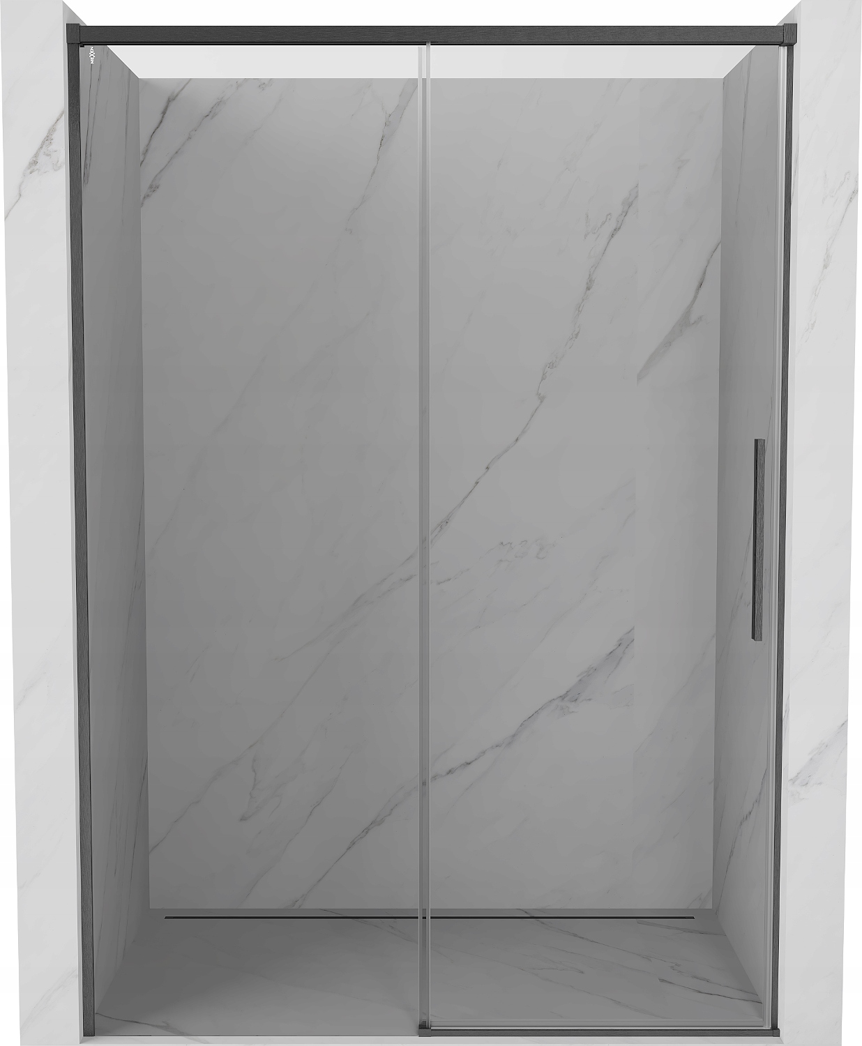 Mexen Rox Drzwi Prysznicowe Rozsuwane 160 CM Transparent Gun Gray Szczotka