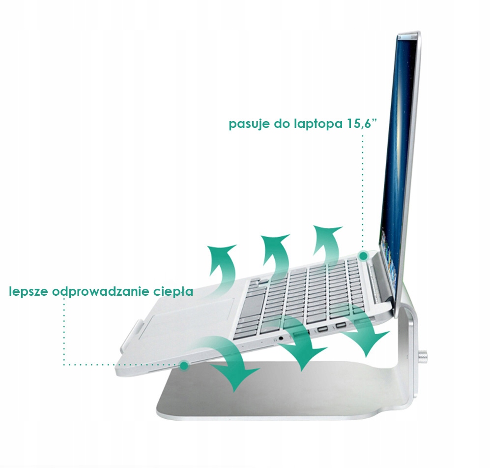 ALUMINIOWA PODSTAWKA CHŁODZĄCA BIUROWA STOLIK POD LAPTOP-A NOTEBOOK-A Kod producenta M111054