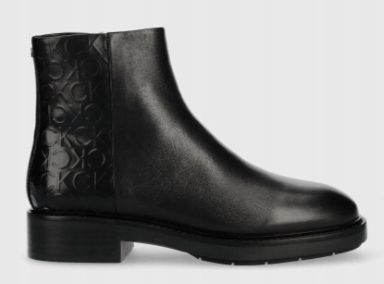 Calvin Klein Rubber Sole Ankle Boot kotníkové boty na plochém podpatku vel. 37