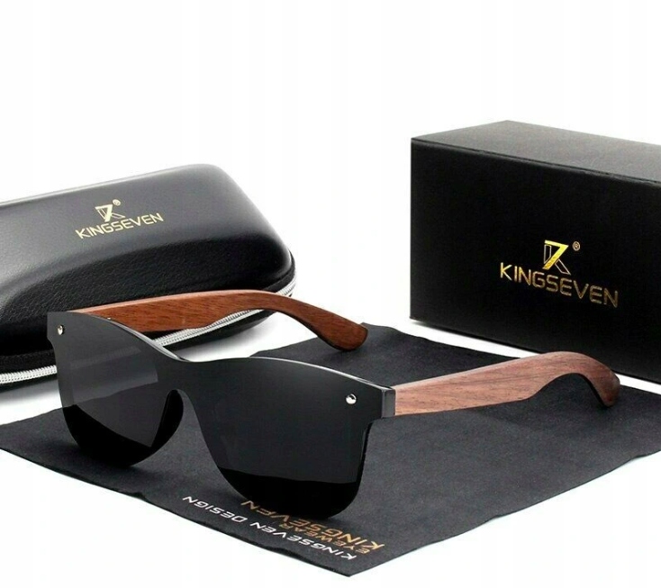 

Okulary Przeciwsłoneczne Drewniane Czarne UV400