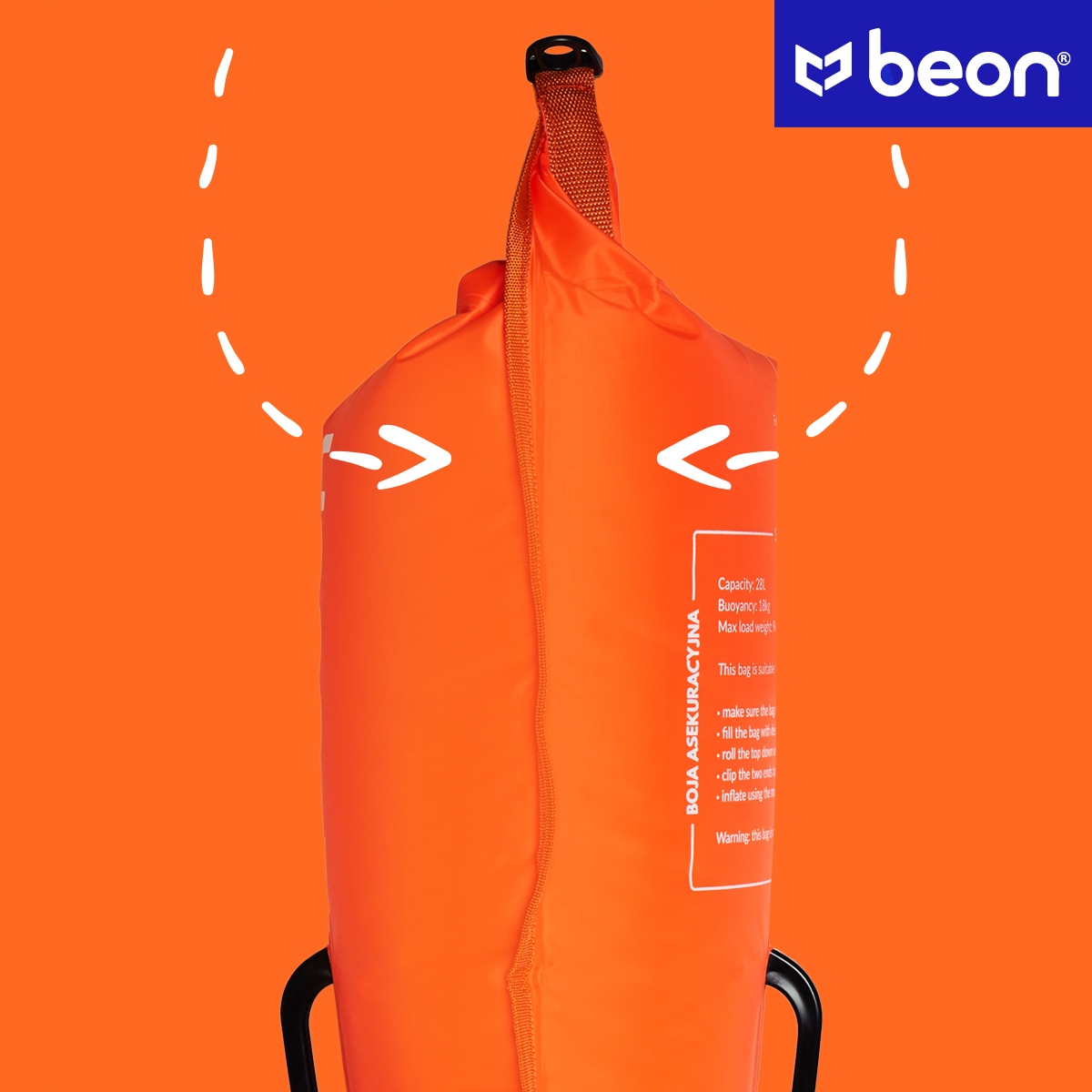 BOJKA DO PŁYWANIA BOJA ASEKURACYJNA PŁYWACKA SUCHA KIESZEŃ DMUCHANA BEON Rodzaj bojka