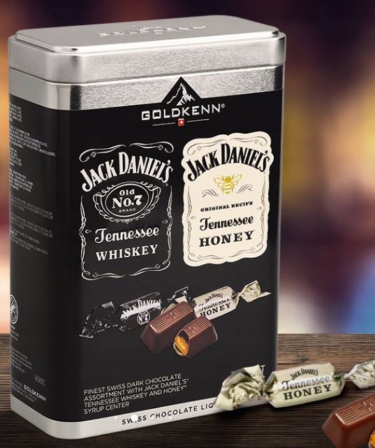 Levně Čokolády Jack Daniels whisky v plechovce 144g Goldkenn dárek