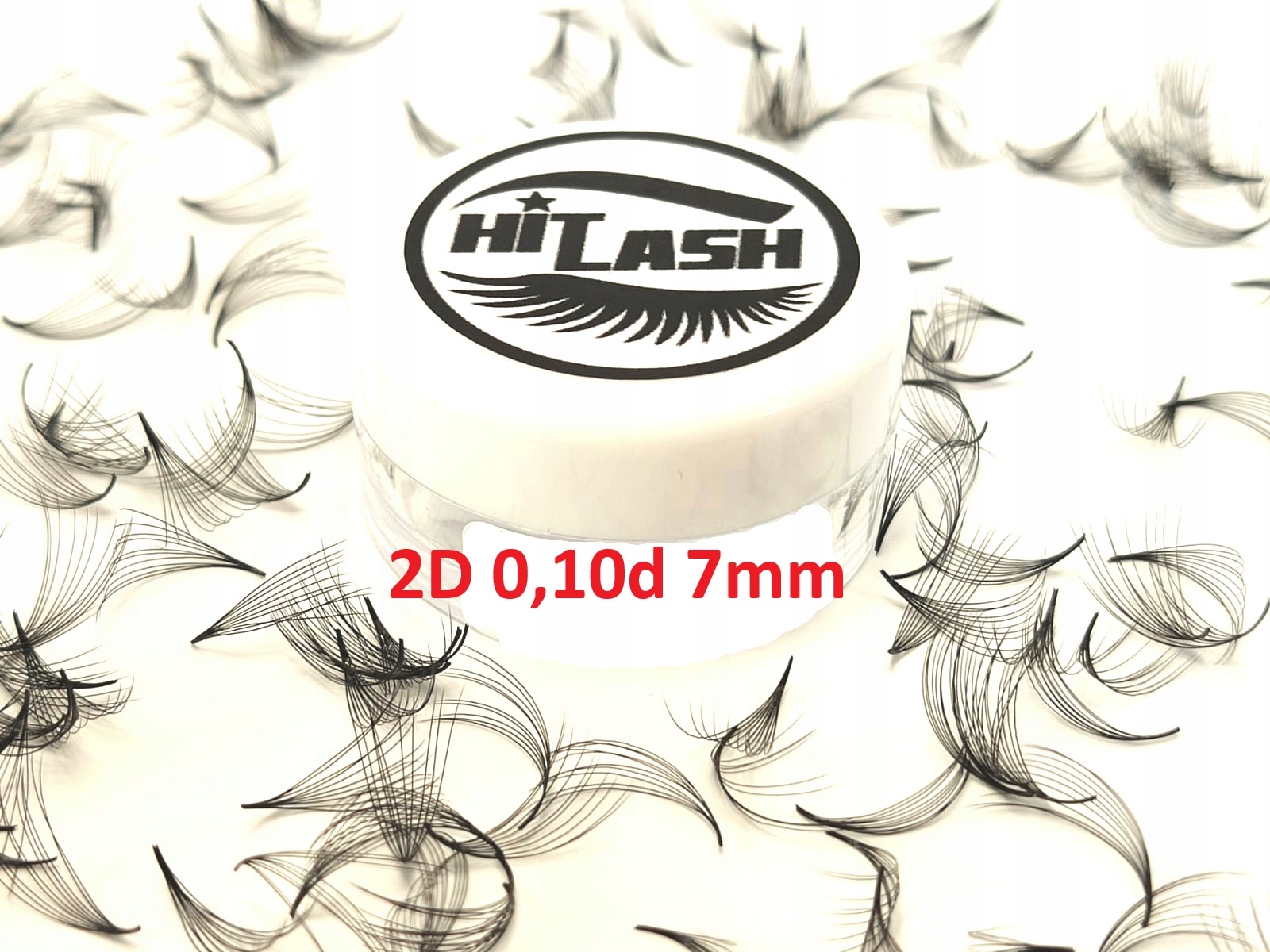 řasy hotové trsy řas sypané 1000 trsů 2D 0,10D 7 mm
