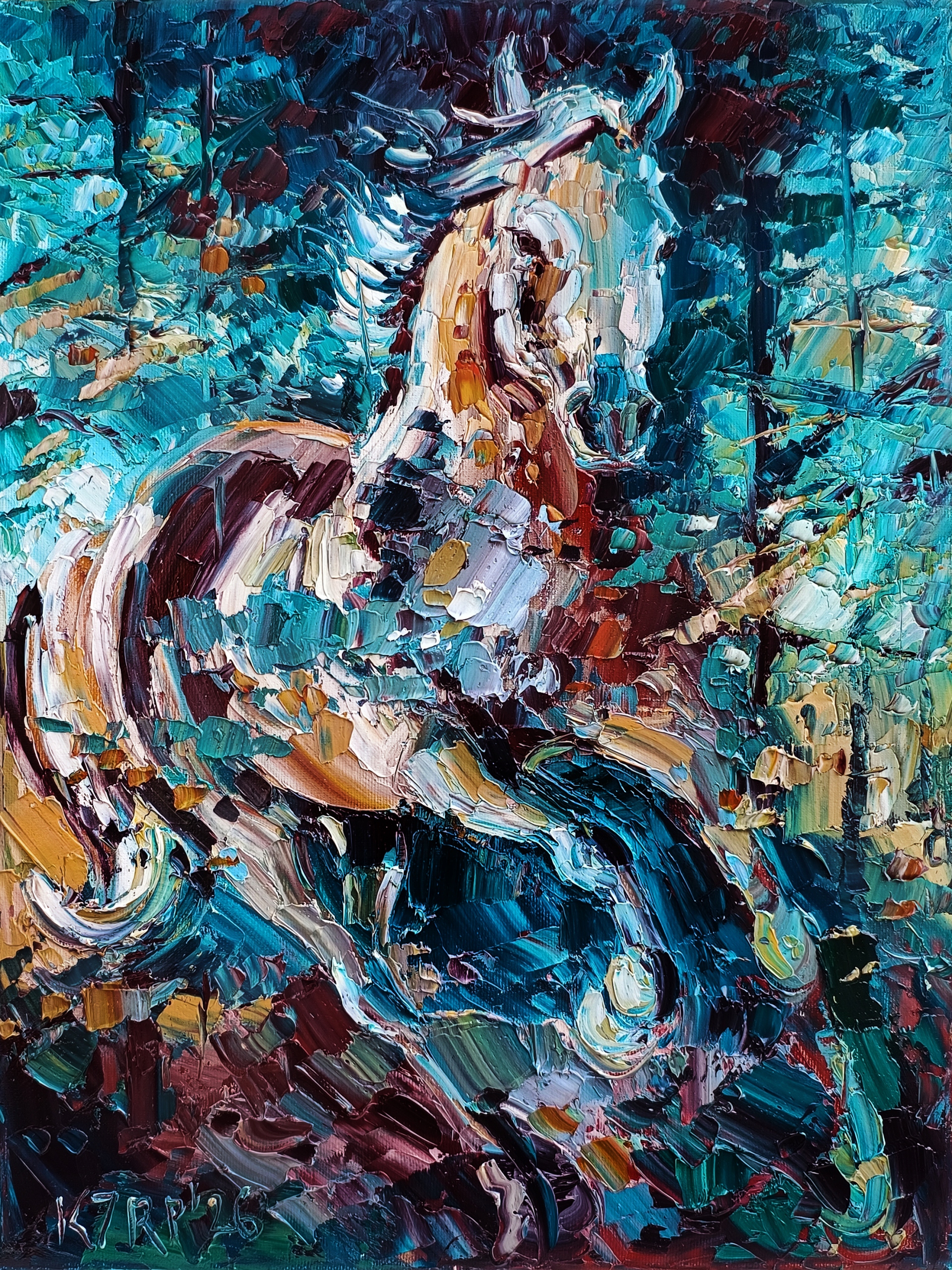 - NA KRAWĘDZI WIATRU - obraz olejny - Krystyna Róż-Pasek