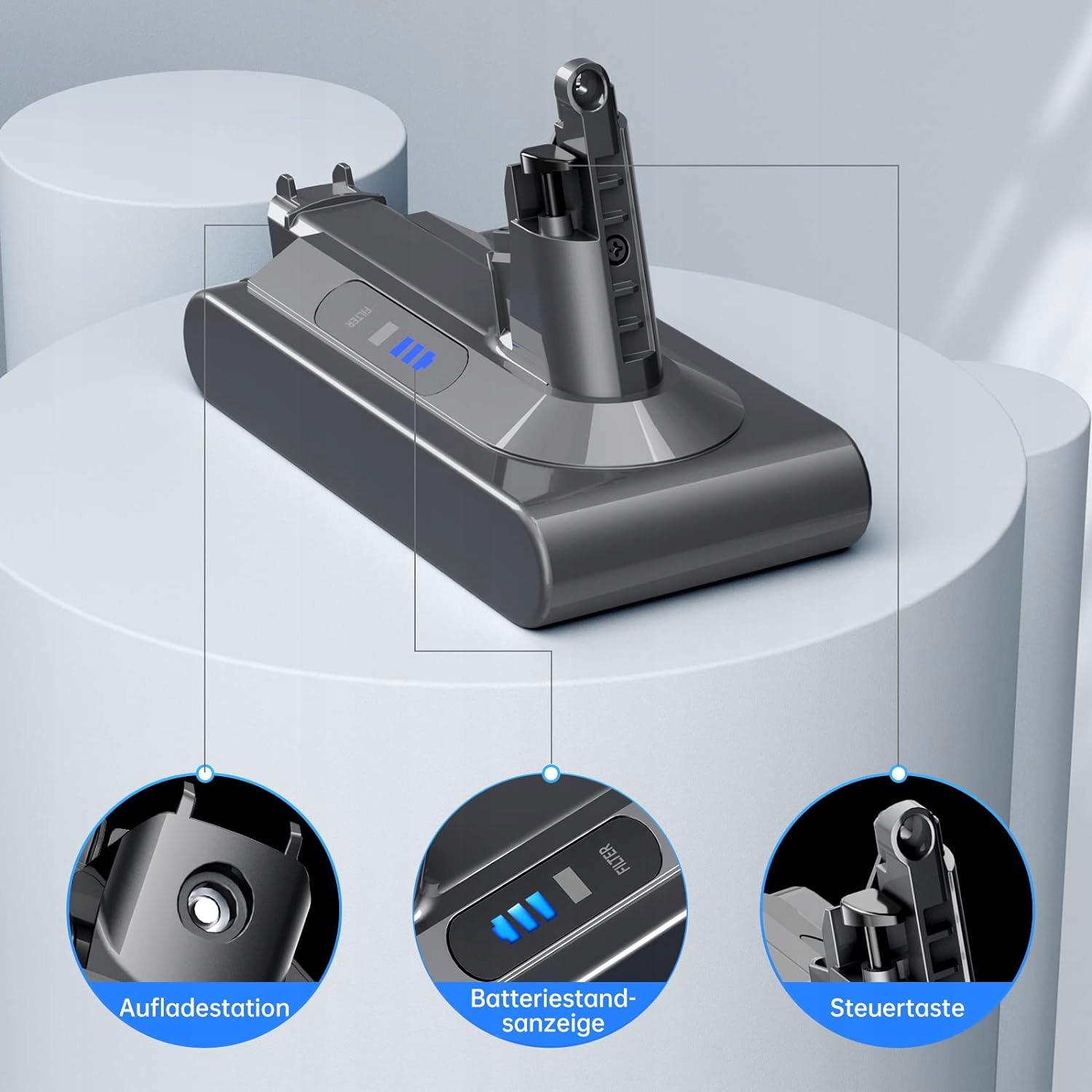 Bateria Zapasowa do Dyson V10 25,2V 5000mAh Li-Ion EAN (GTIN) 0000991555121