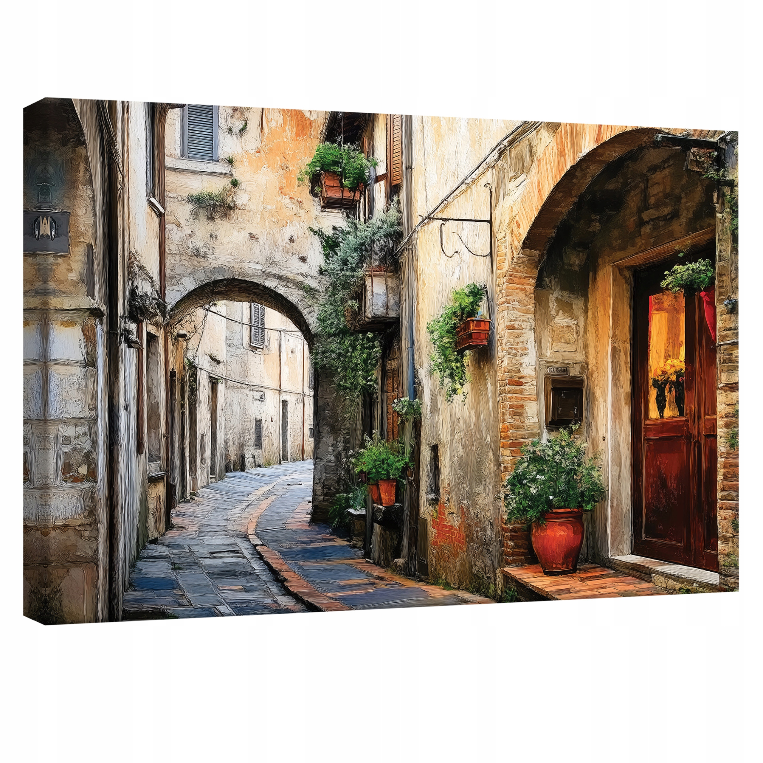 Obraz 120x80 Italská ulice staré město dlážděné uličky architektura