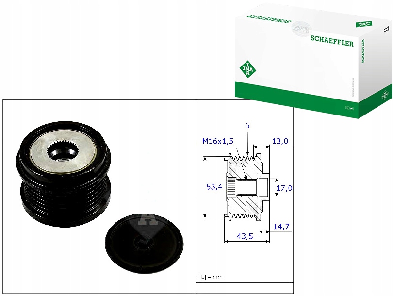 Řemenice Alternátoru Ford 1,4TDCI-2,0TDCI 10- I