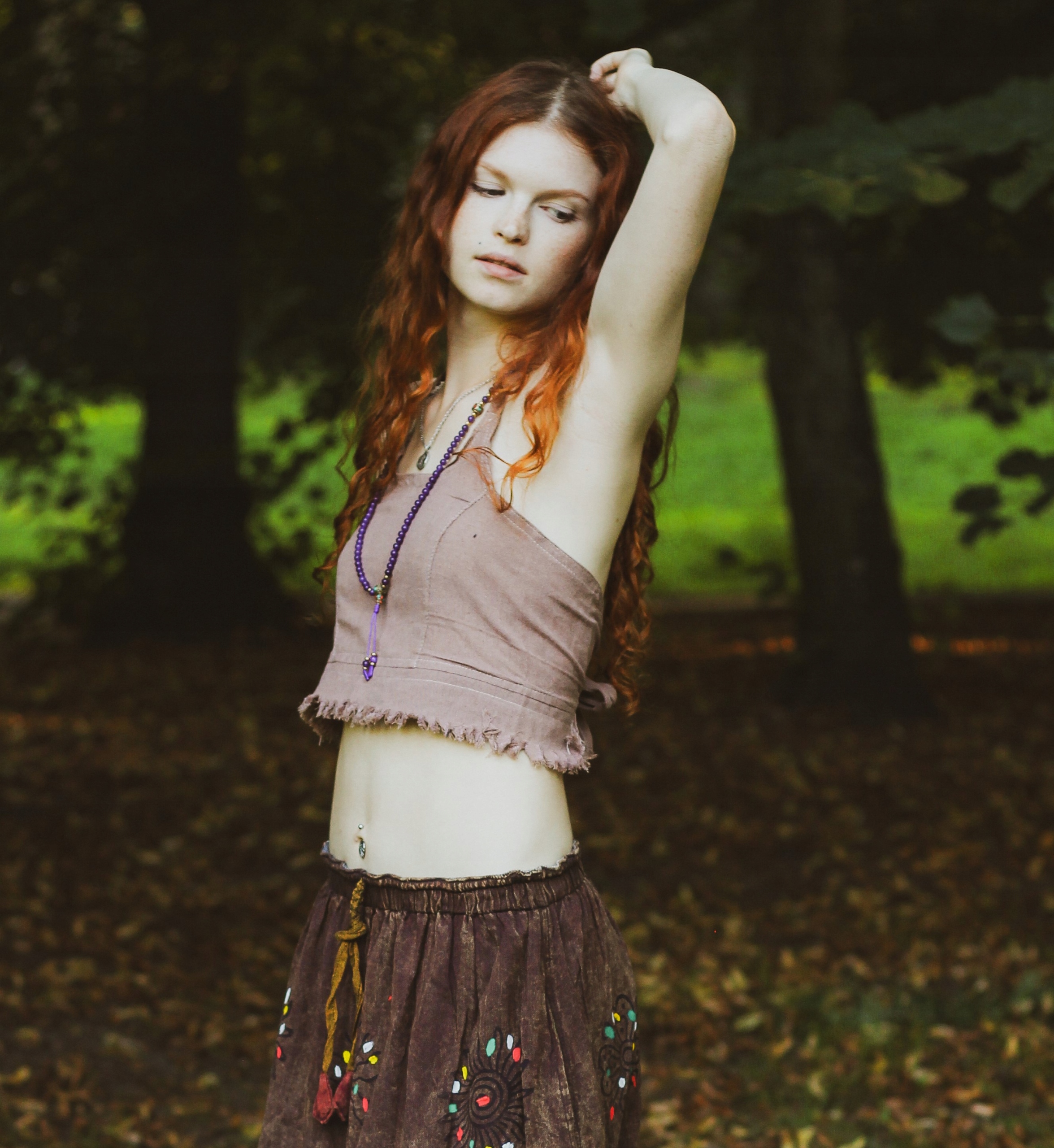 Boho Top s vázáním etno hippie vzory braletka 100% Bavlna