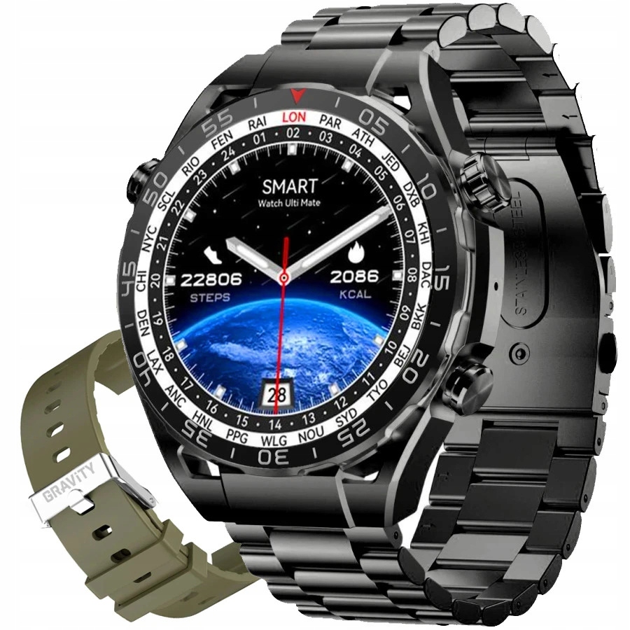 Pánské hodinky Chytré Hodinky Gravity, přijímání hovorů, 1.39", multifunkční