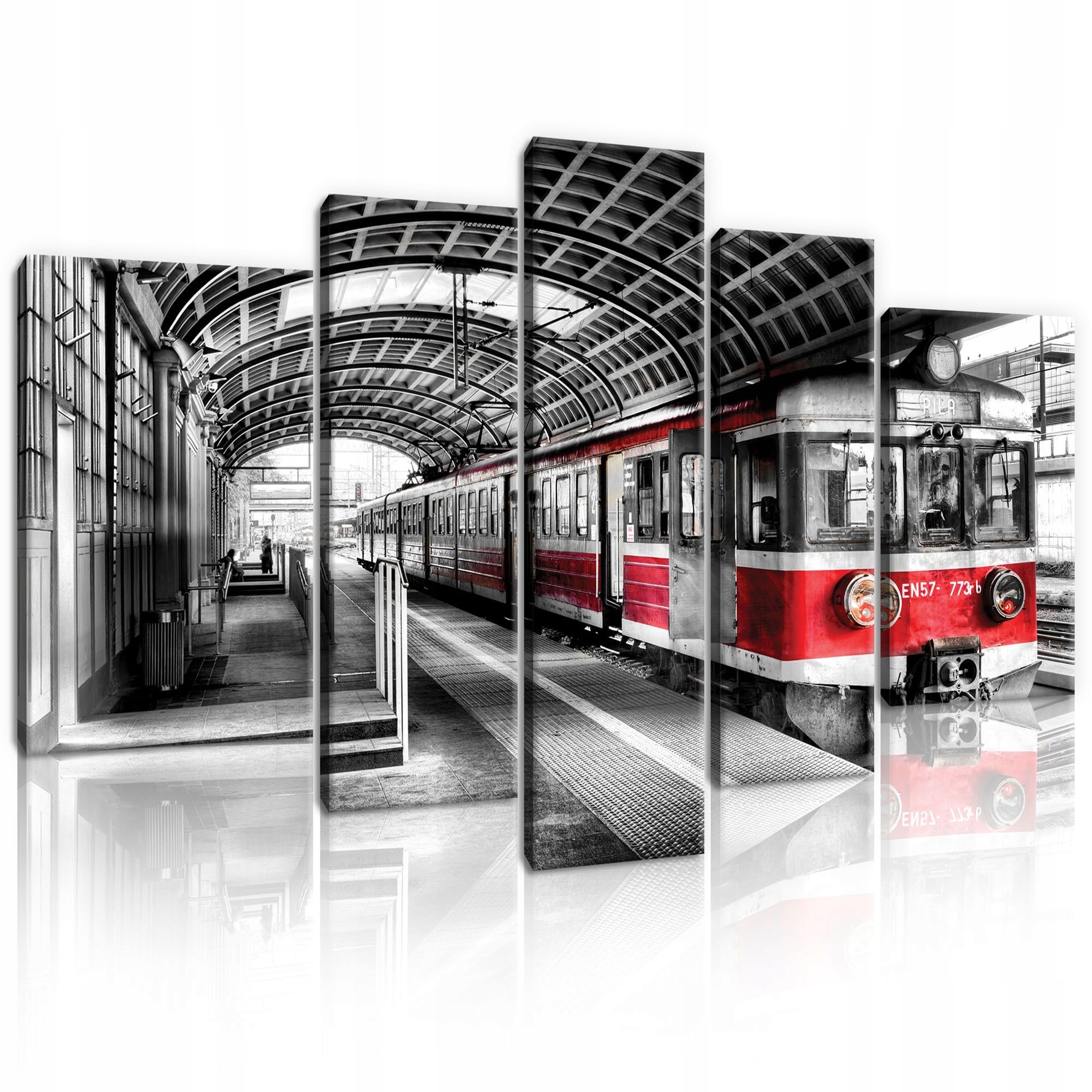 Obraz 170x100 Železničný vlak stanica nástupište cestovanie čakanie urbanistika