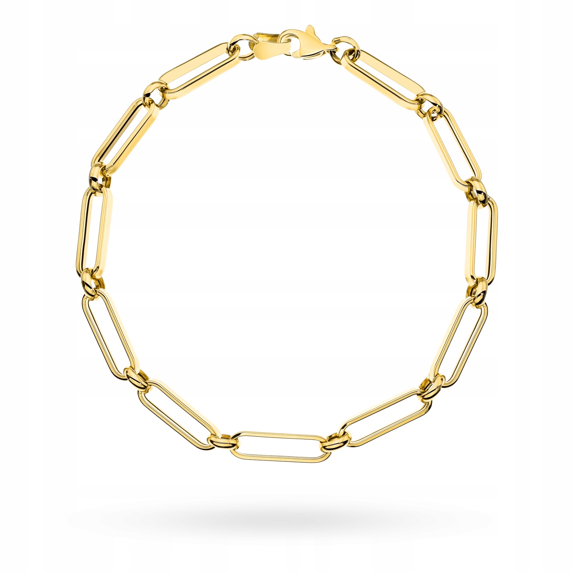 Zlatý Náramek Dámský pr. 585 Široké články 19 Cm 14k