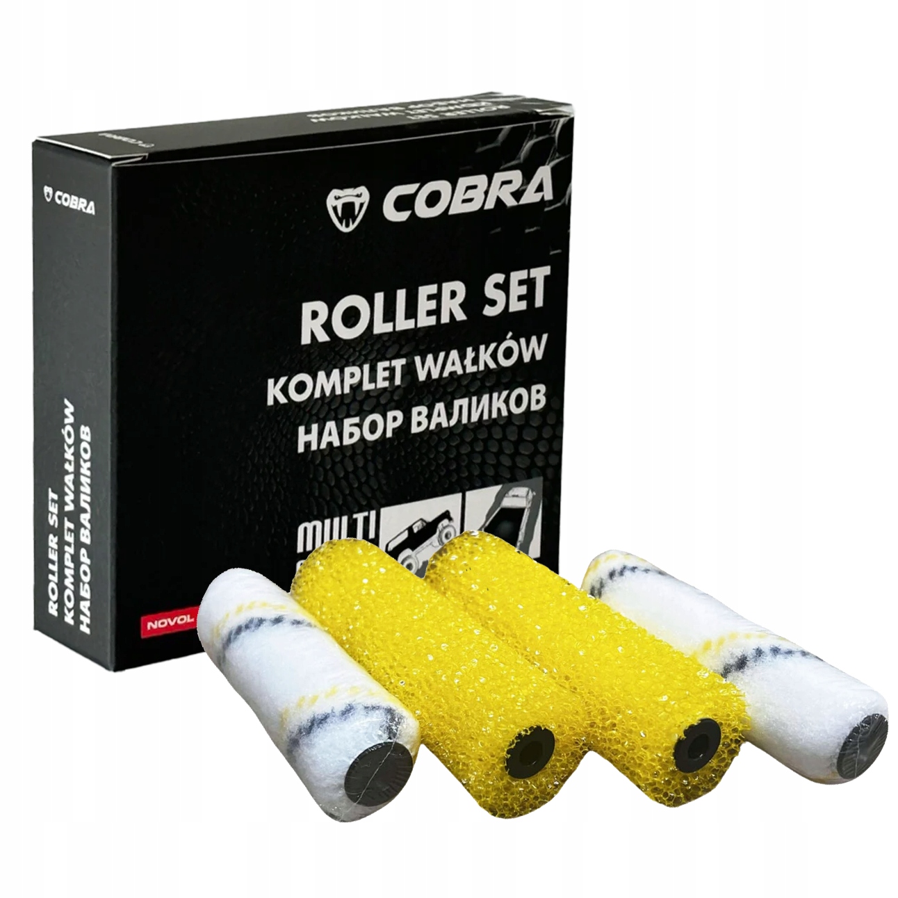 Novol Cobra Roller Set Wałki do Powłoki Ochronnej 4 szt 10 cm