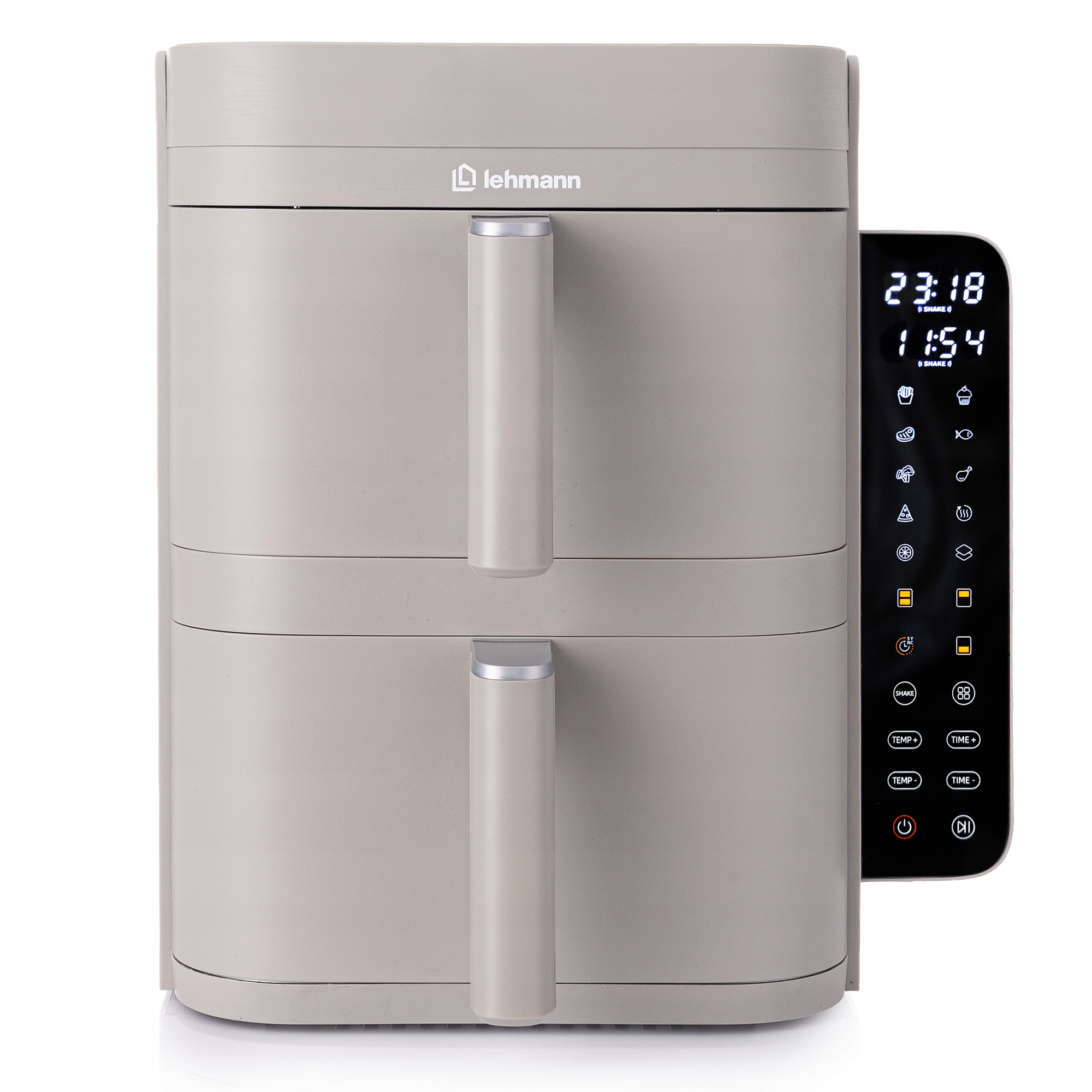 Frytkownica Beztłuszczowa Dwukomorowa Pionowa Panel Boczny Led Air Fryer