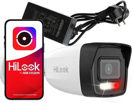 Vonkajšia Ip kamera 3K+ 6MPx PoE HiLook Hikvision IPCAM-B6-30DL Napájací adaptér