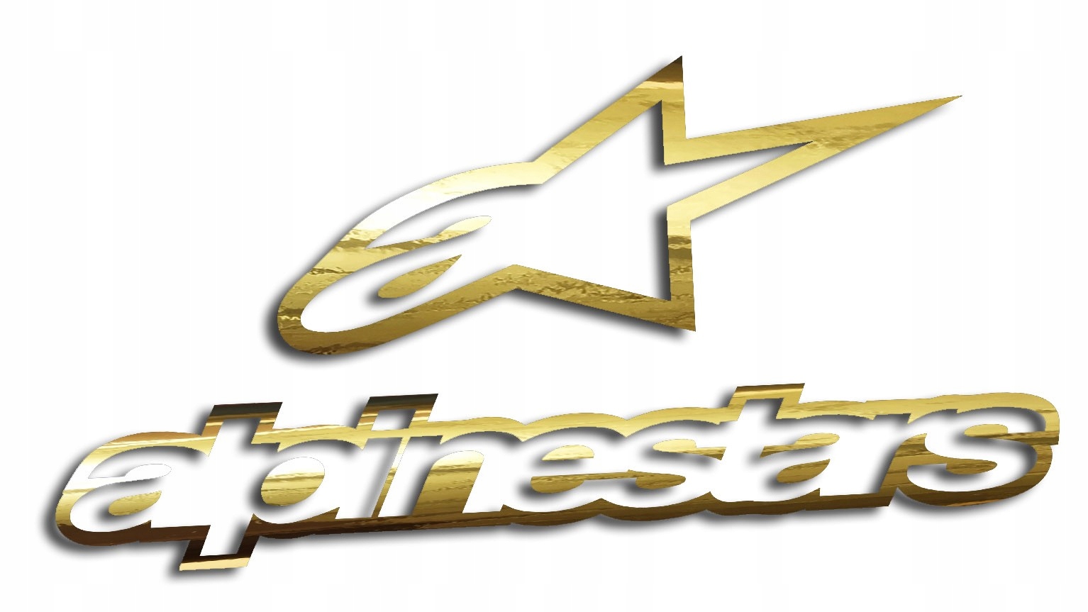 

Wycinana naklejka Alpinestars złoty chrom