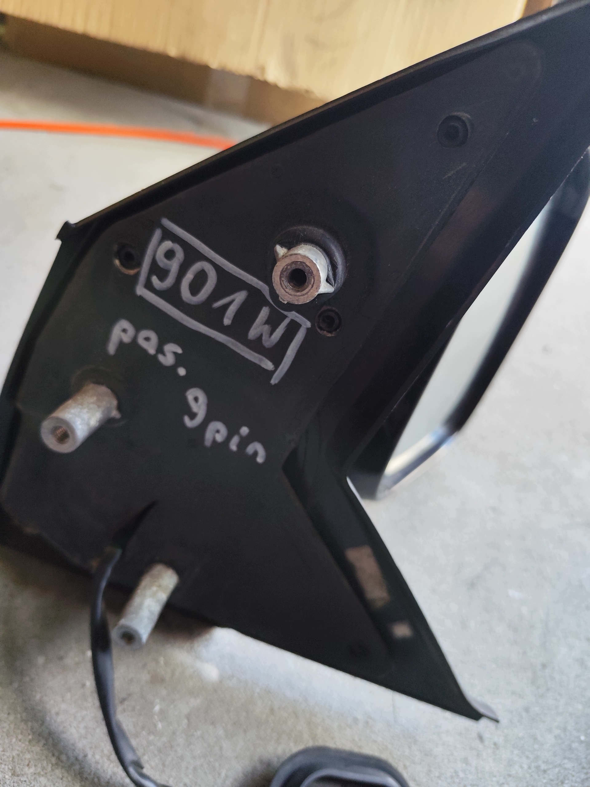 VW T5 SPECCHIETTO RETROVISORE Destro passeggeri 9 PIN nero