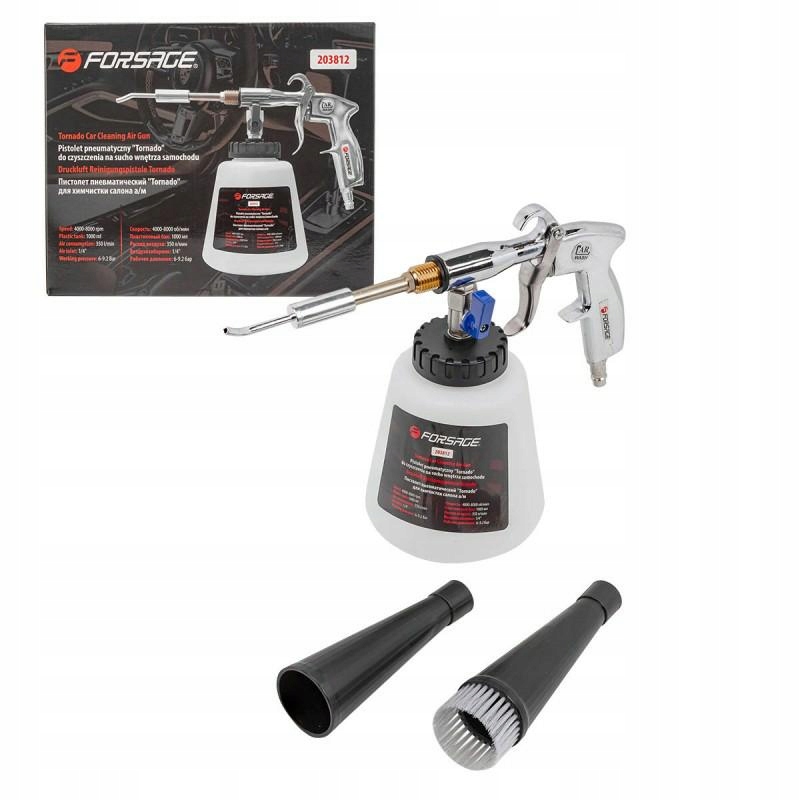 PISTOLET PNEUMATYCZNY z dyszą do czyszczenia PRANIA tapicerki na sucho