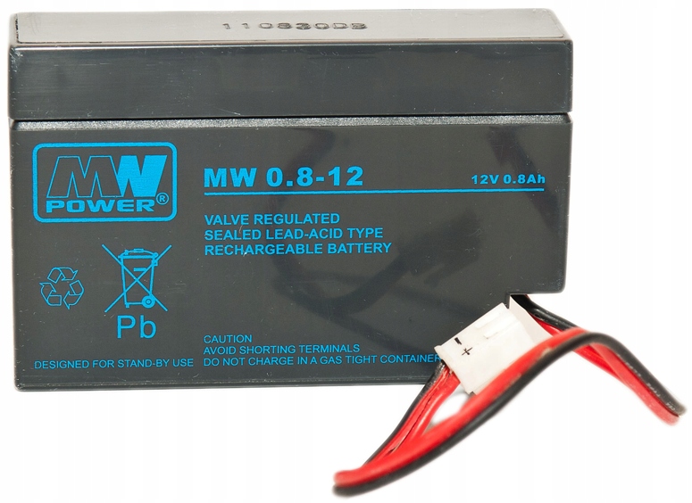 

Akumulator Bateria Agm Mw Power 0.8 Ah 12 V 0,8-12
