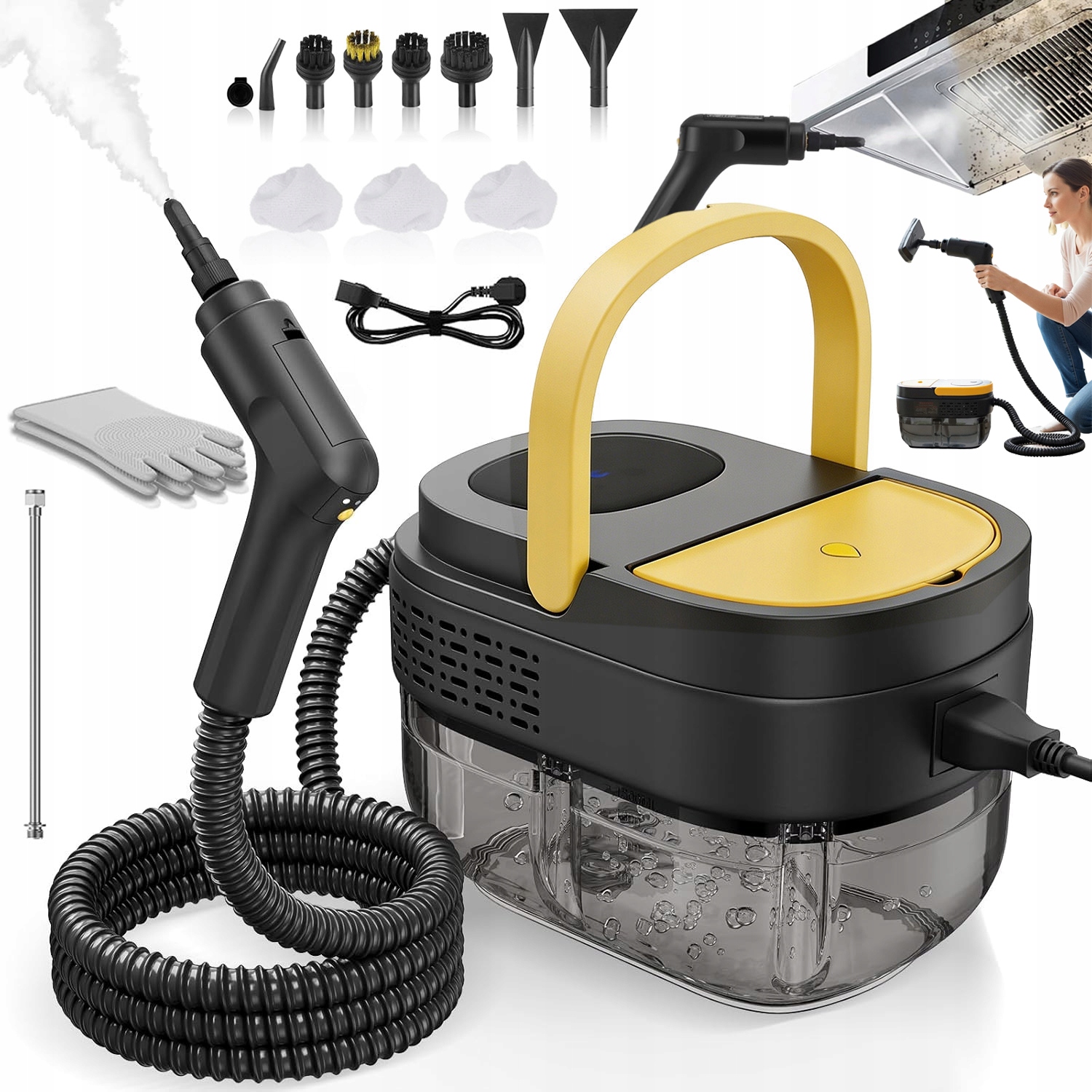 Parní Čistič Steamer 2500W 3BAR 1.6L 3 Nastavitelné Úrovně