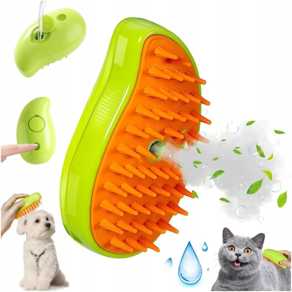 Levně Parní Kartáč 3v1 Pro Domácí Zvířata Masážní Přístroj Kartáč Na Srst