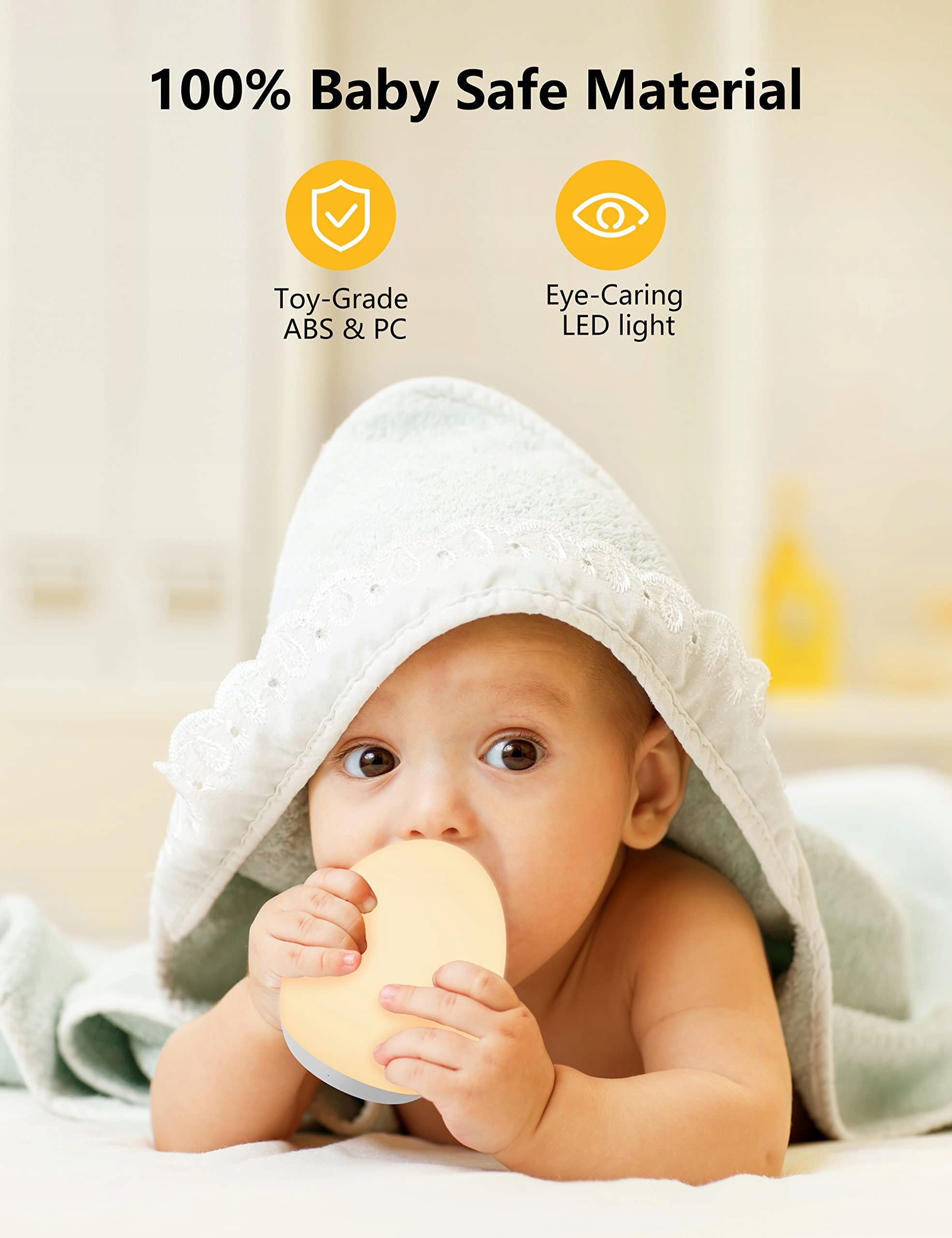 MEDIACOUS Lampka Nocna LED Dla Dzieci 8 Kolorów USB Timer Dotykowa — miniatura 3