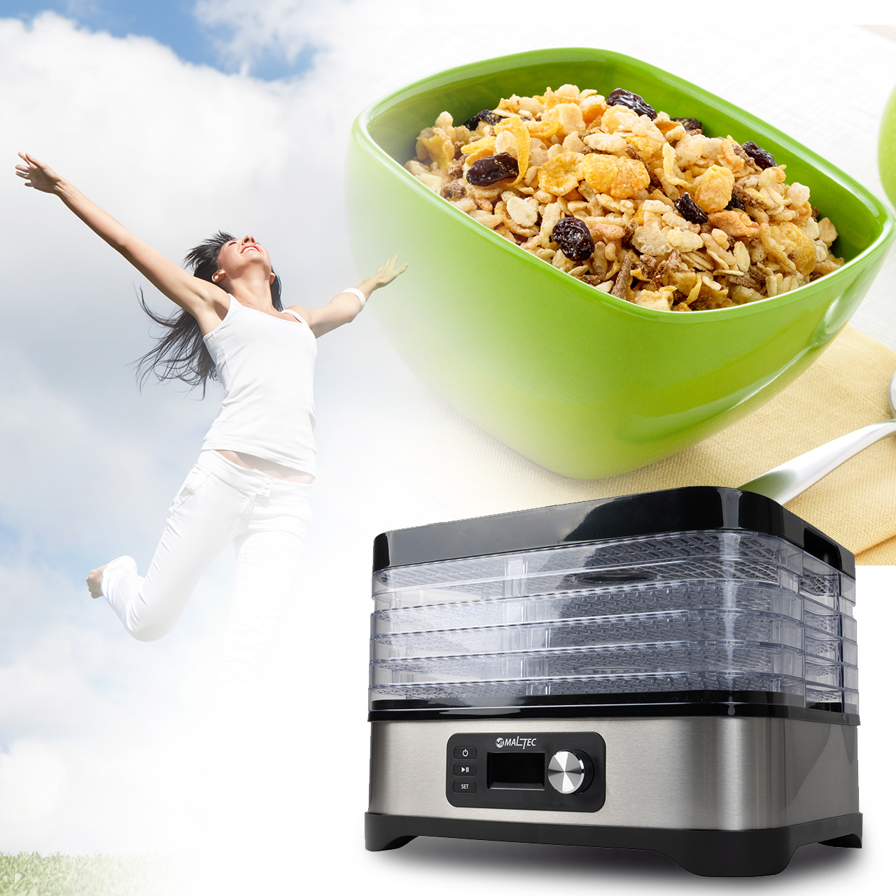 SUSZARKA SPOŻYWCZA PERFECTDRY DUŻA GRZYBÓW OWOCÓW WARZYW ZIÓŁ ŻYWNOŚCI 450W Moc 450 W