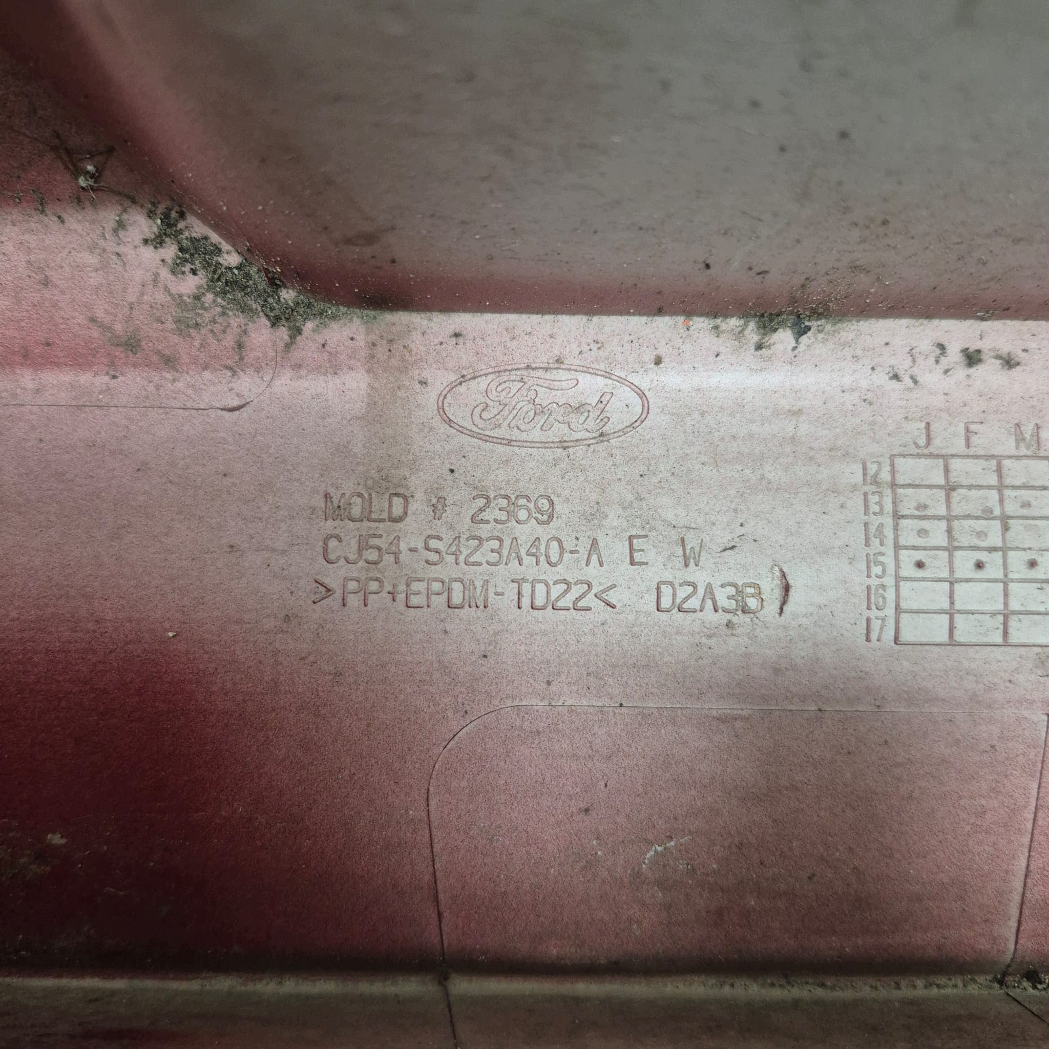 FORD KUGA II 2 MK2 13-16 cap moulding cap bonnet rear part