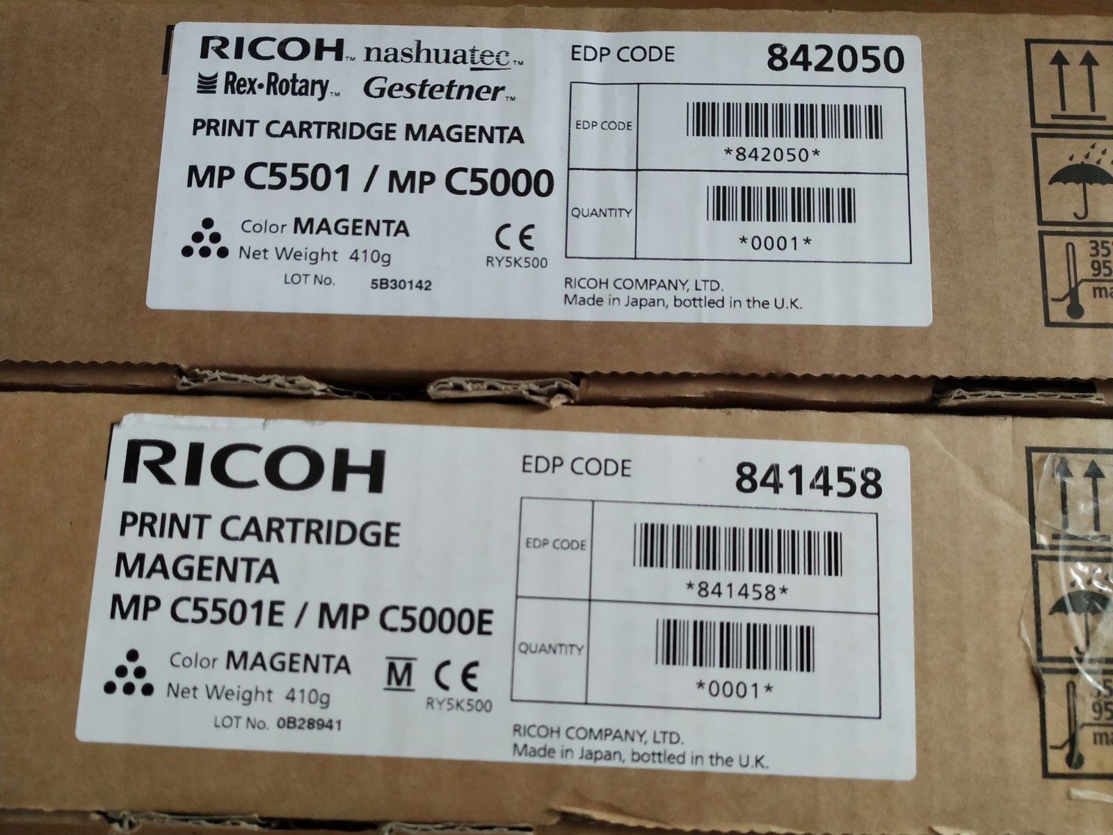 Ricoh MPC4000 MPC4501 MPC5000 C5501 Toner 841458