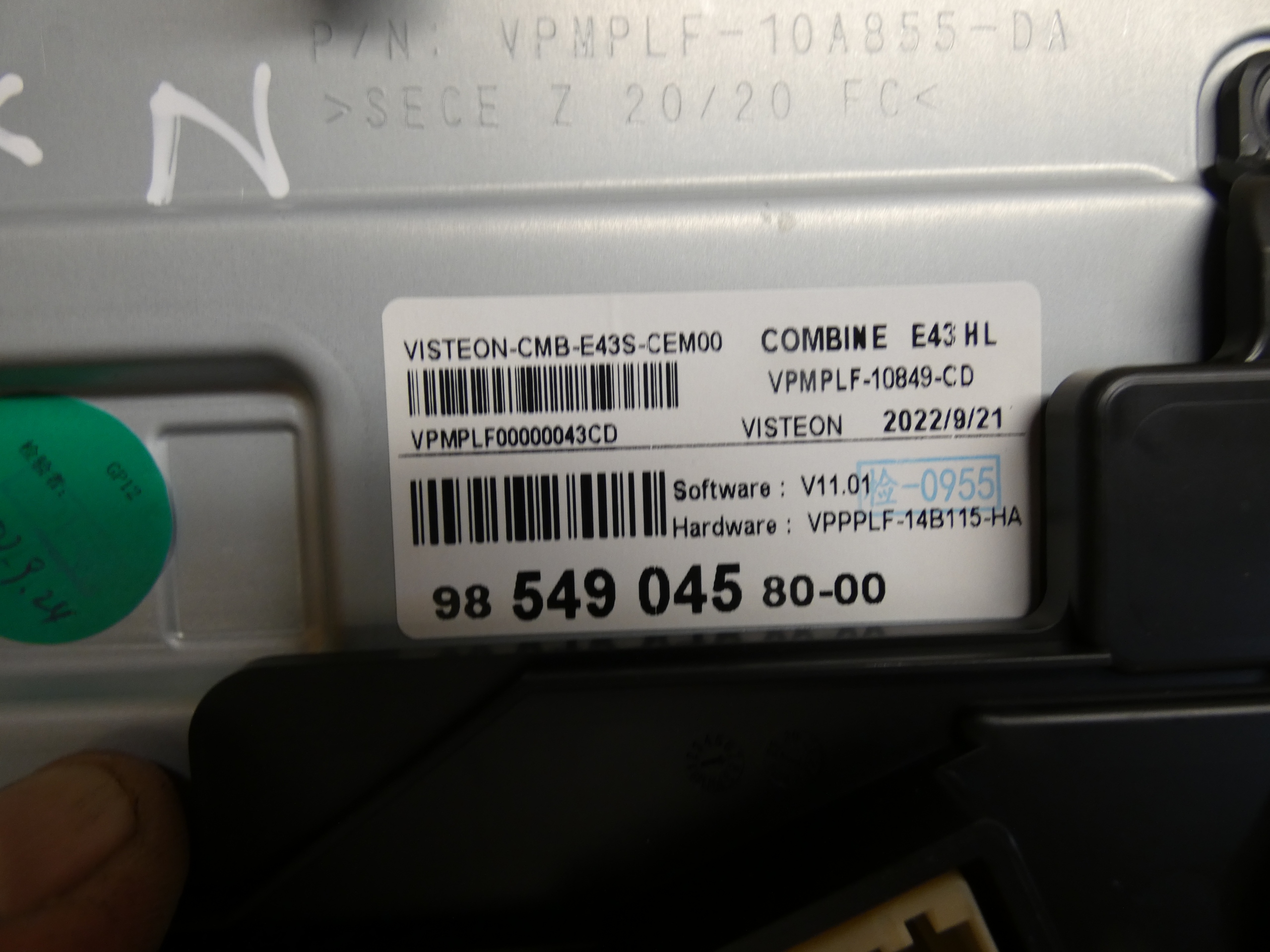 dials dials Predkosciomierz Citroen C5X C5 X 9854904580 2022R
