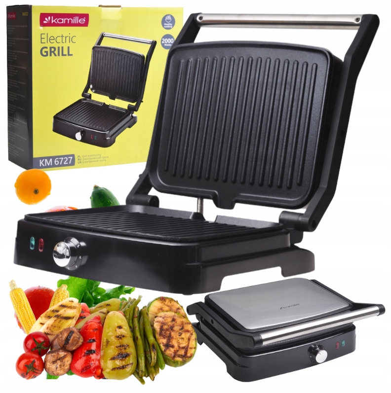 Toustovač Grilovací Opékač Toastů Sandwich Výkonný 2000 W Kamille