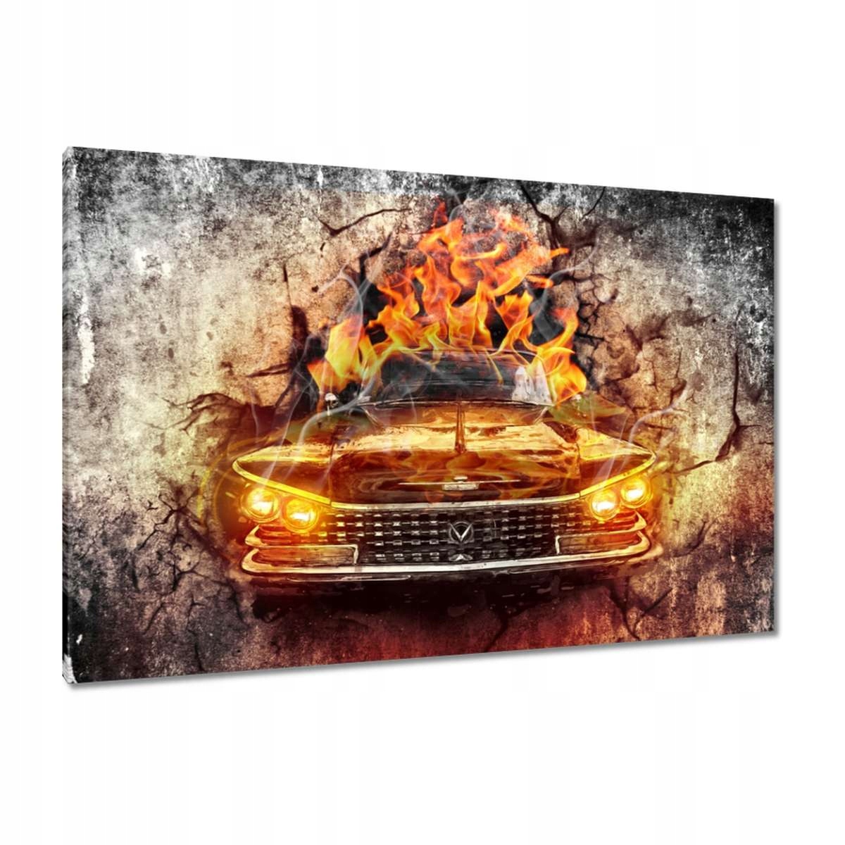 Obrazy 120x80 Buick v ohni