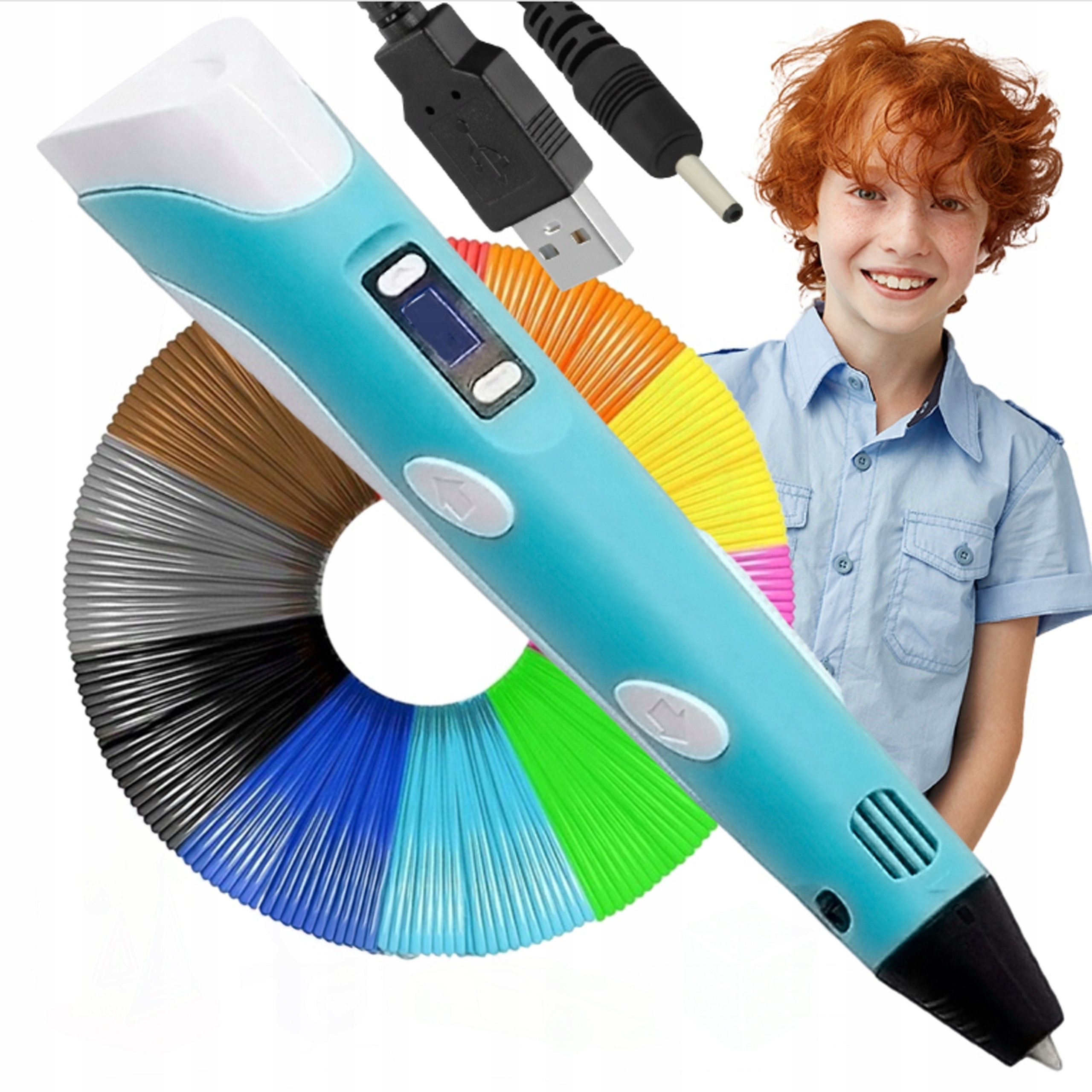 Drukarka Długopis 3D Dla Dzieci Pen Wkłady Filament Pla 330 Metrów zestaw