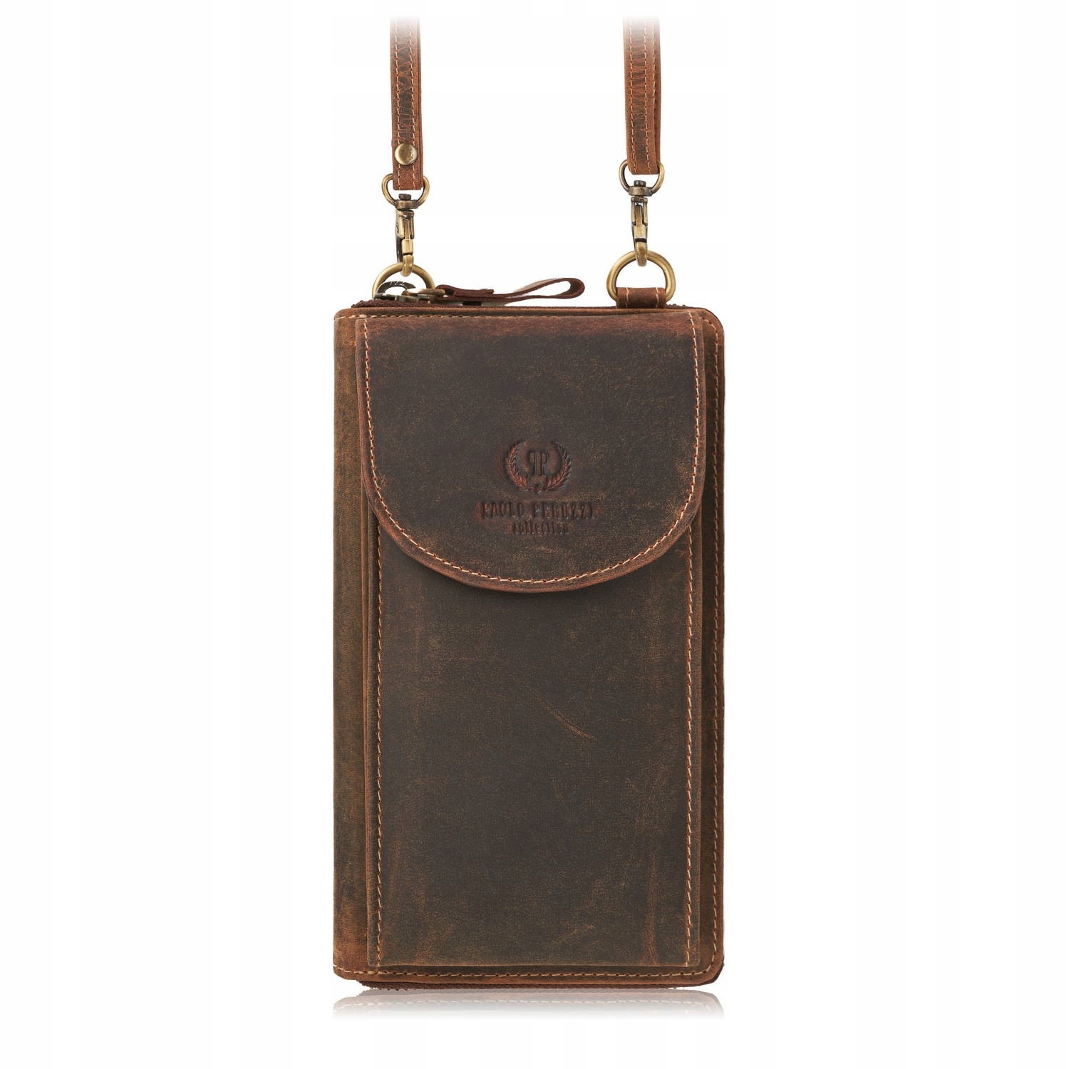 Kožená dámská kabelka přes rameno psaníčko dámská peněženka T-142-HBR