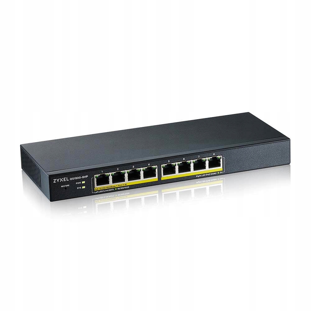 Switch GS1900-8HP v3 PoE Riadený L2 Gigabit