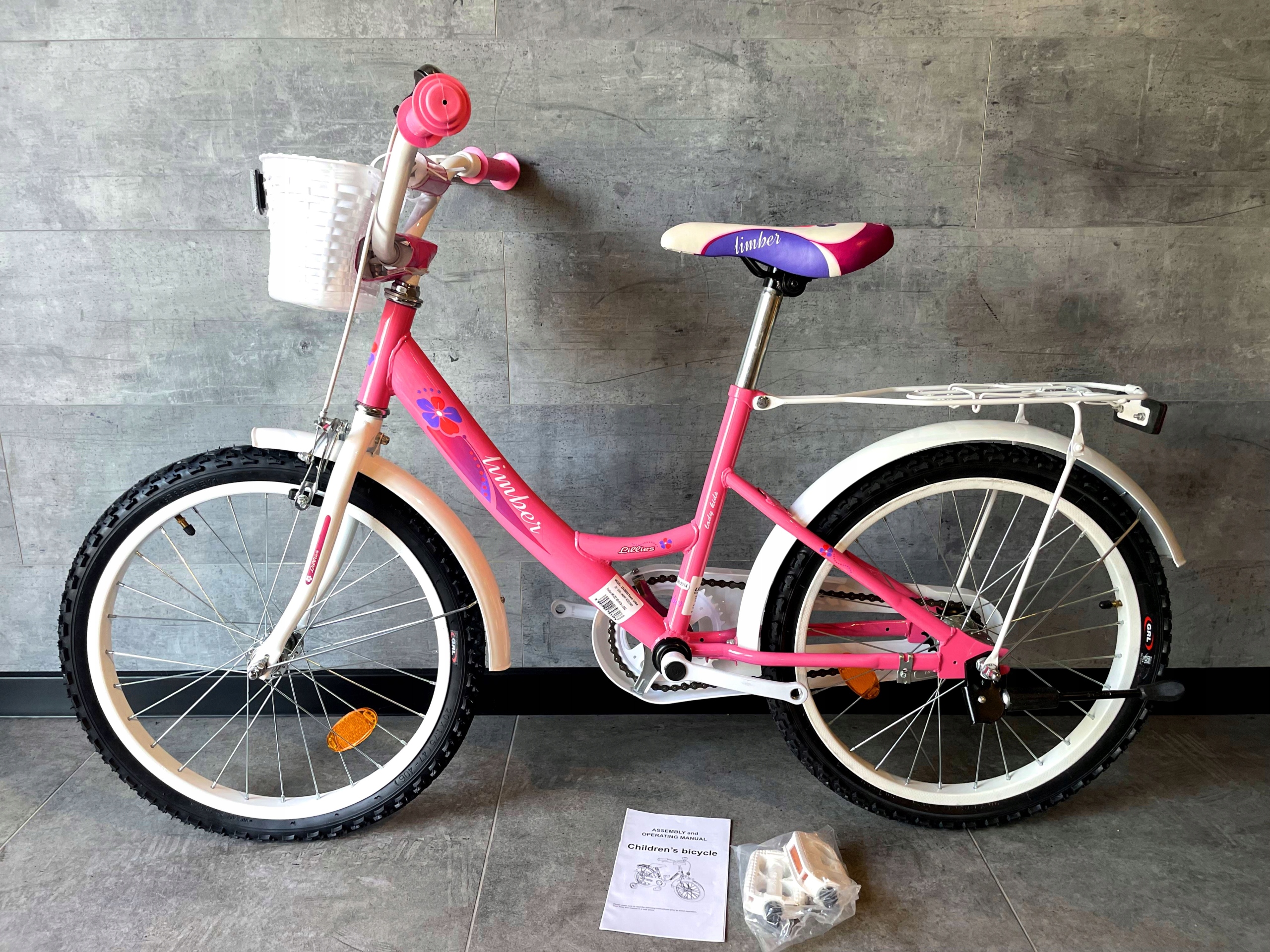 Śliczny Rower dziecięcy * Limber 20 Girl Neon * Koła 20 różowy +koszyk