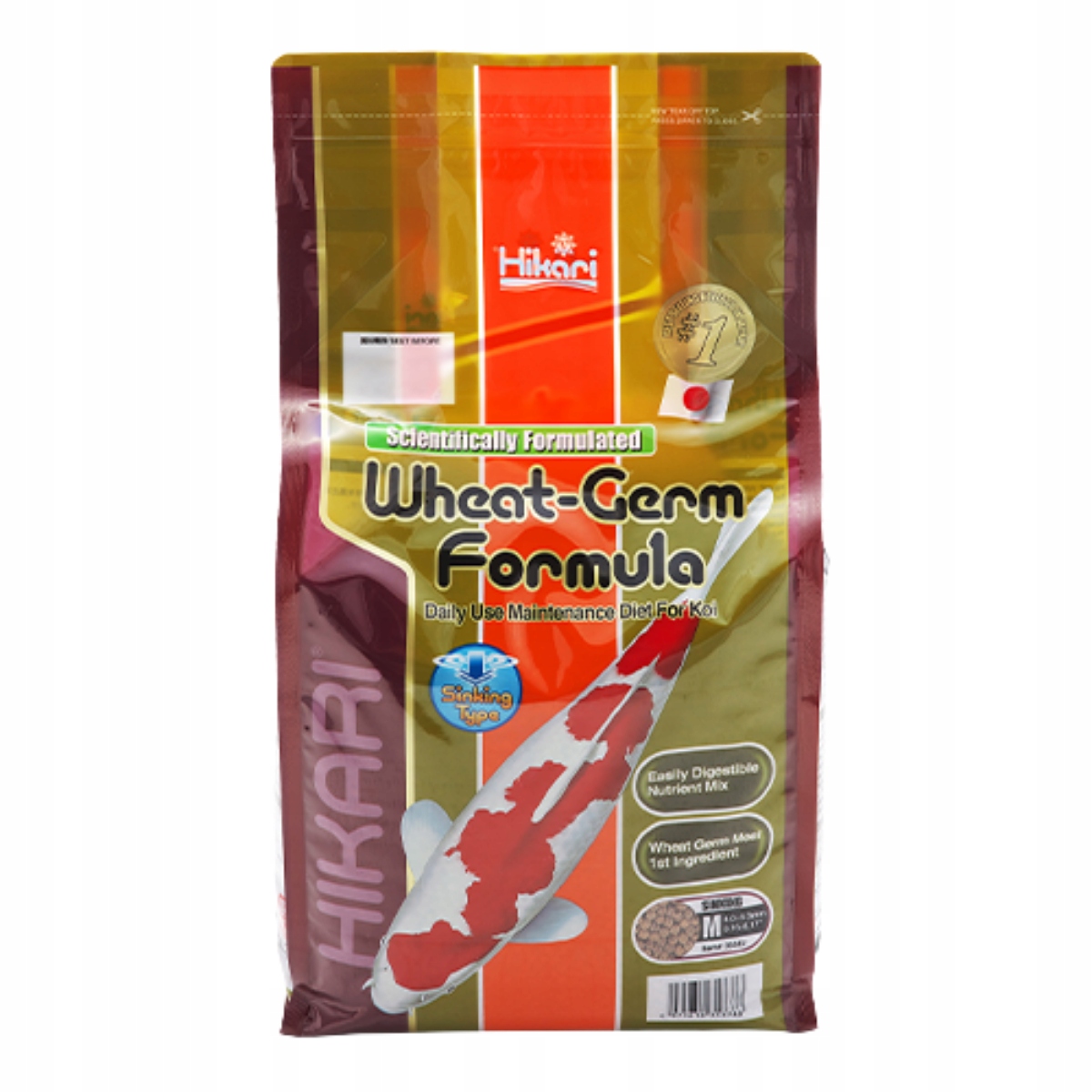 Hikari Koi Wheat-Germ Medium ľahko stráviteľné krmivo pre rybníky 5 kg