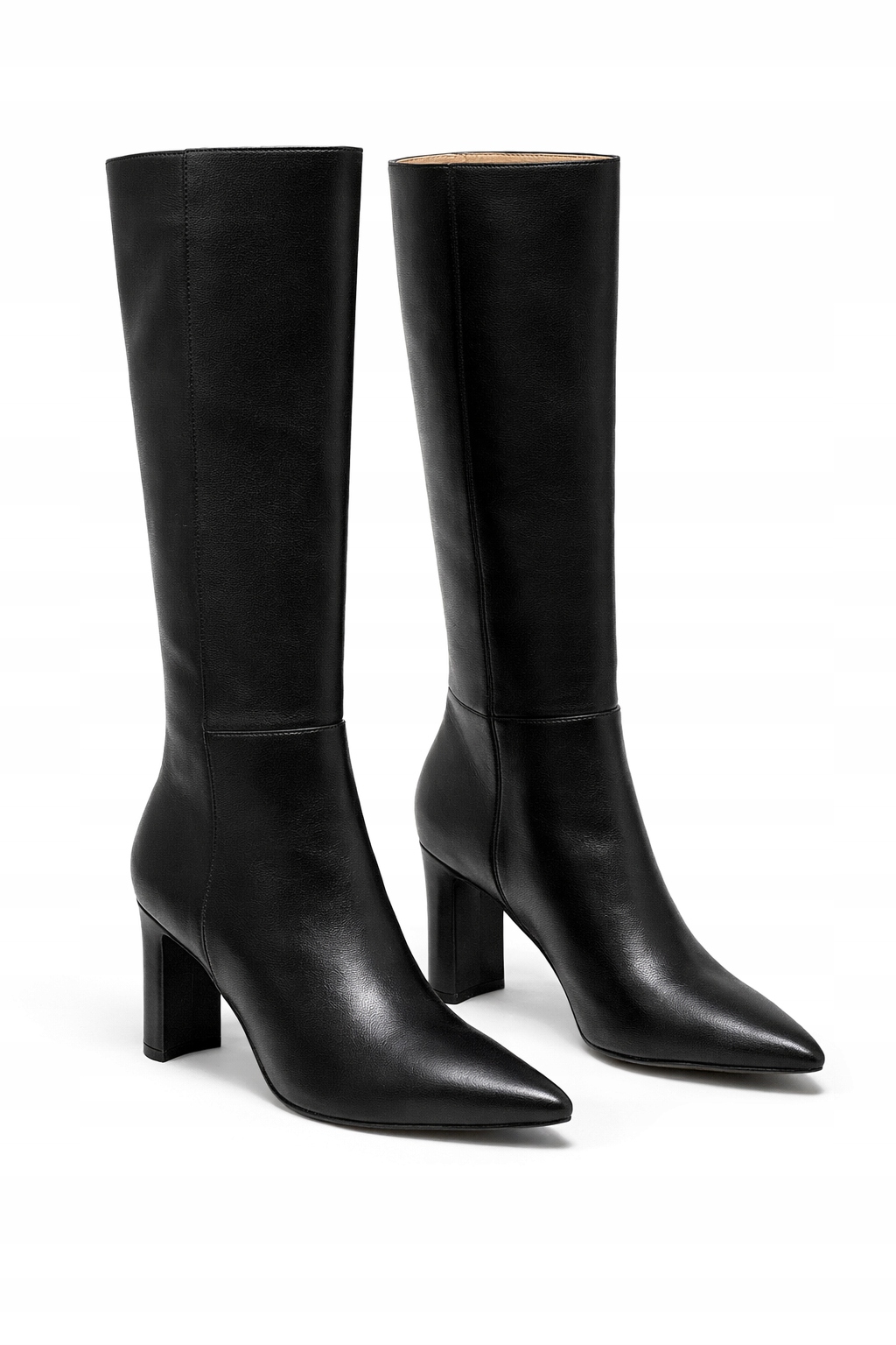 Černé Klasické Kozačky S Špičatou Špičkou 40 2I3A