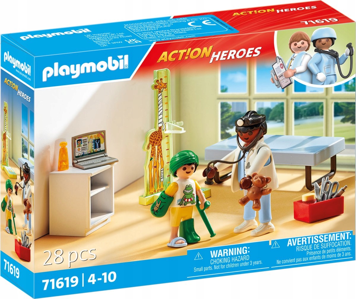 PLAYMOBIL 71619 LEKARZ PEDIATRA Z PLUSZOWYM MISIEM DO SZPITALA + KATALOG