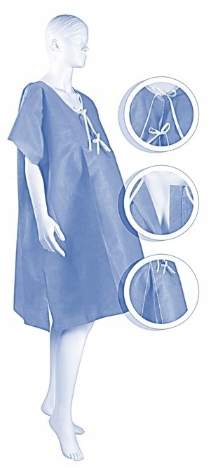 KOSZULA DO PORODU KARMIENIA POPORODOWA JEDNORAZOWA EAN (GTIN) 5900516868383