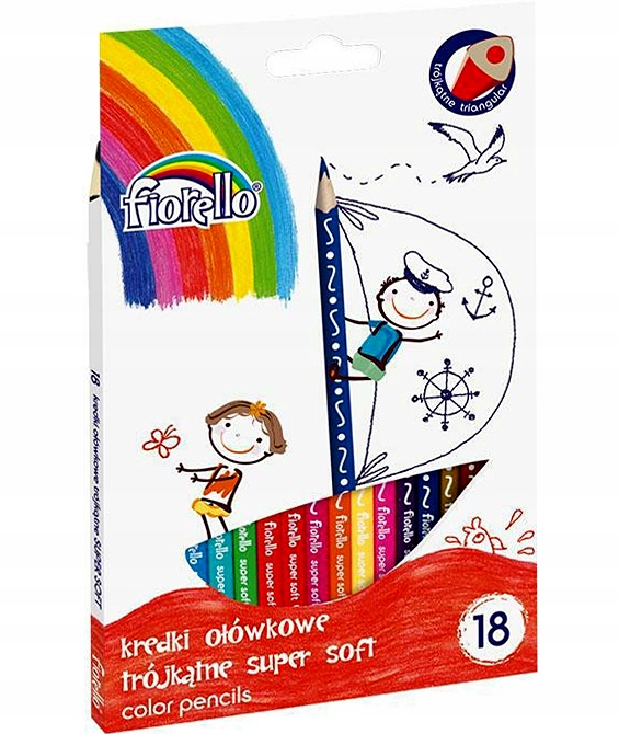 

Kredki Ołówkowe Trójkątne Fiorello Soft 18