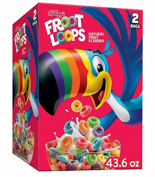 Levně Outlet Snídaňové cereálie Froot Loops Fruit 1,24KG Ovocné Přímo z Usa!