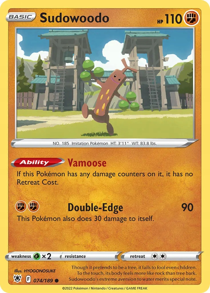 Oryginalna Karta Pokemon Sudowoodo (asr 074)