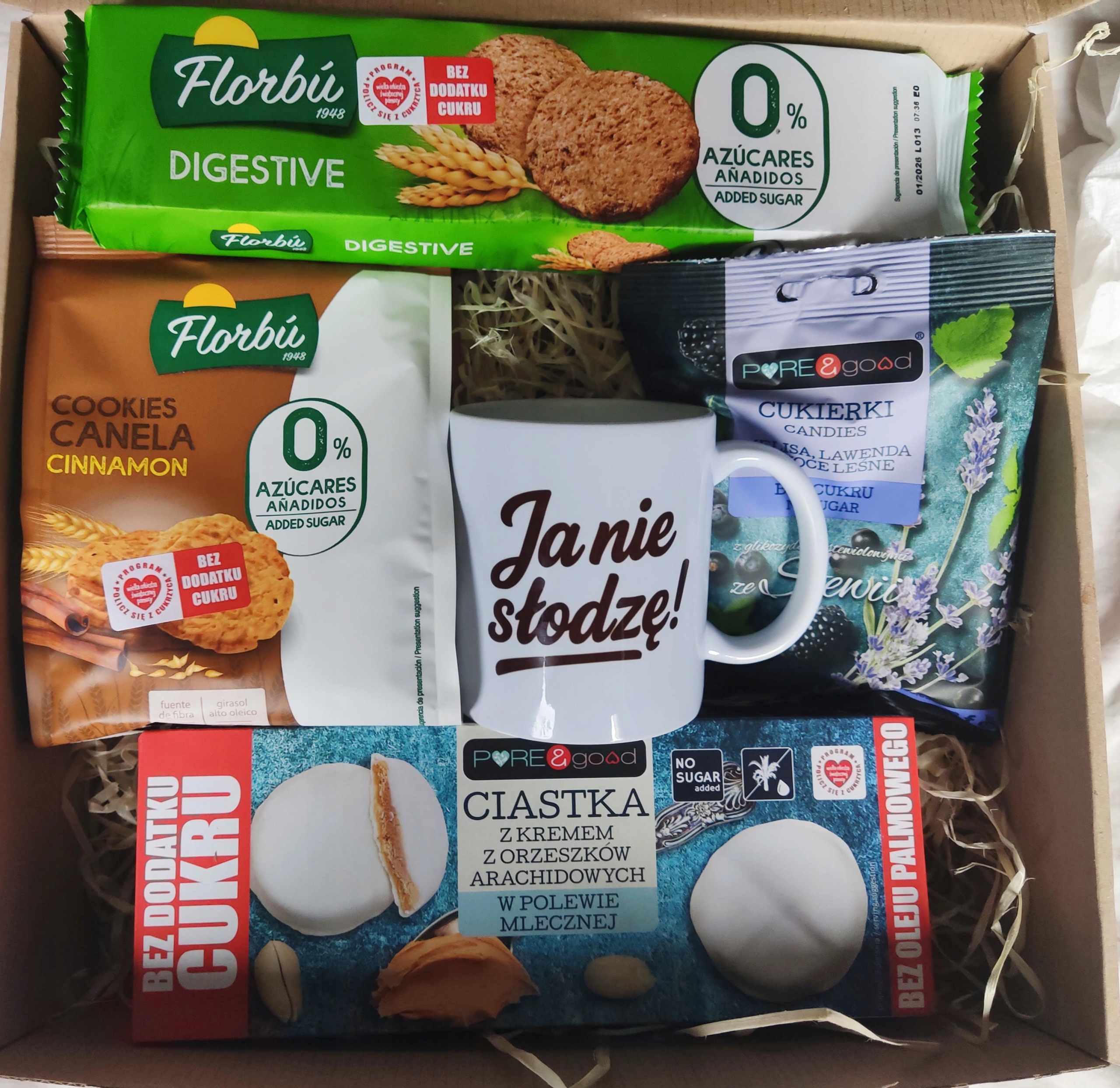 Słodycze dla diabetyka Bez Cukru Kubek fit Zestaw prezentowy upominek Fit