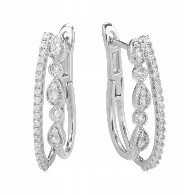 Stříbrné náušnice Ag 925 s zirkony IM0061023ER