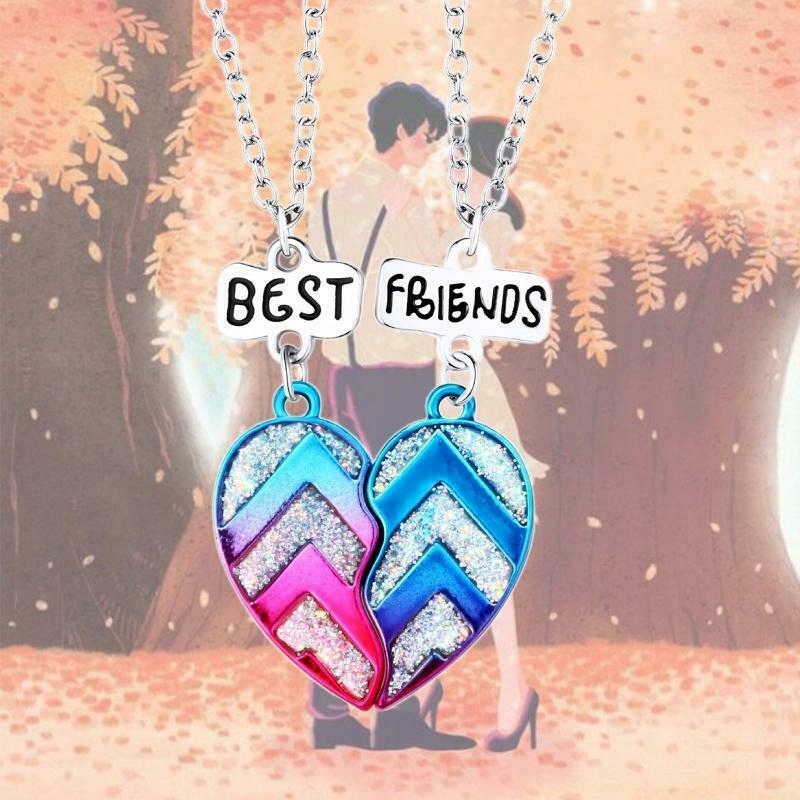 NASZYJNIK BEST FRIENDS MULTICOLOR SERCE 2szt Kod producenta 2023040704