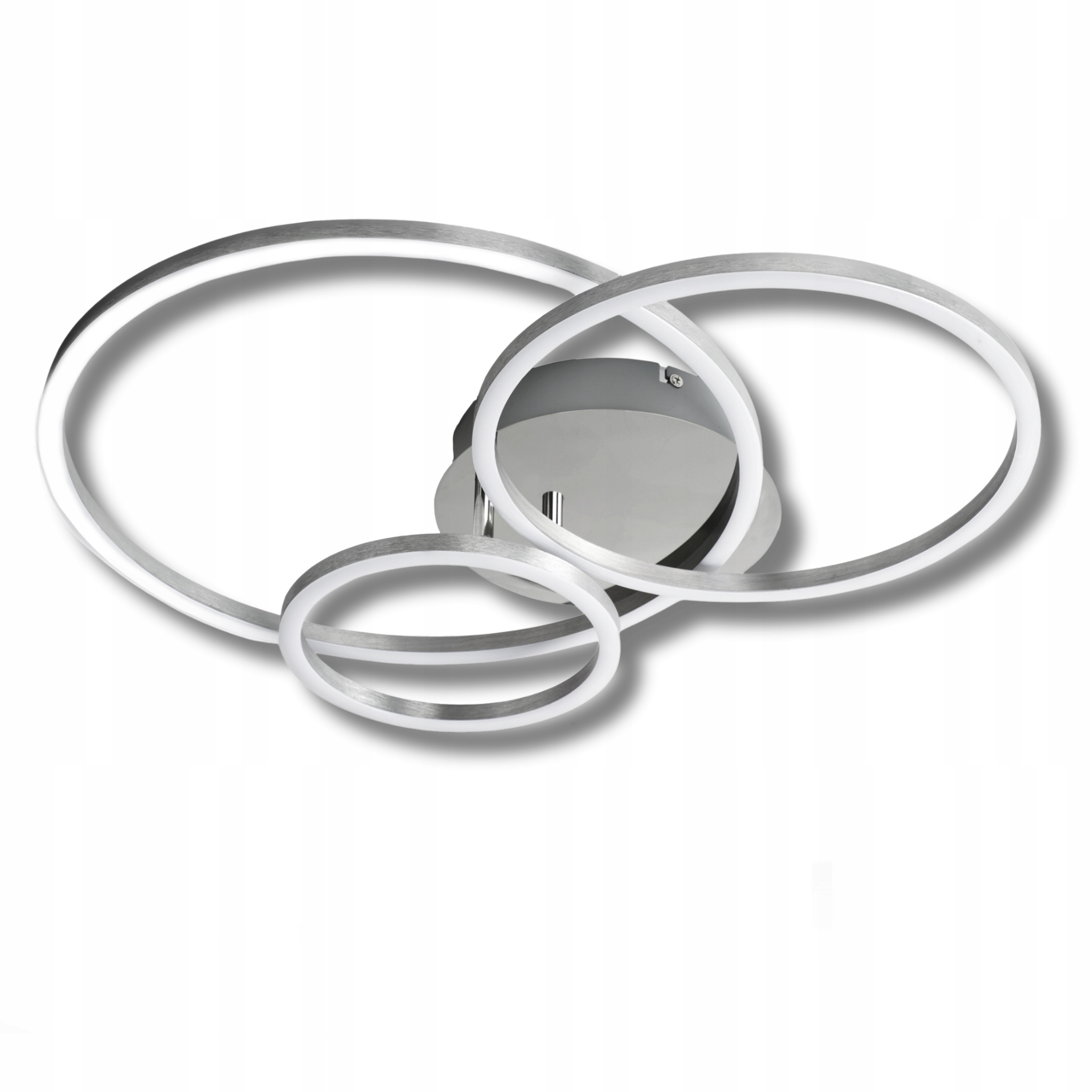 Lampa sufitowa Led plafon natynkowa LL Lunara Lamp okrągła srebrna 40W