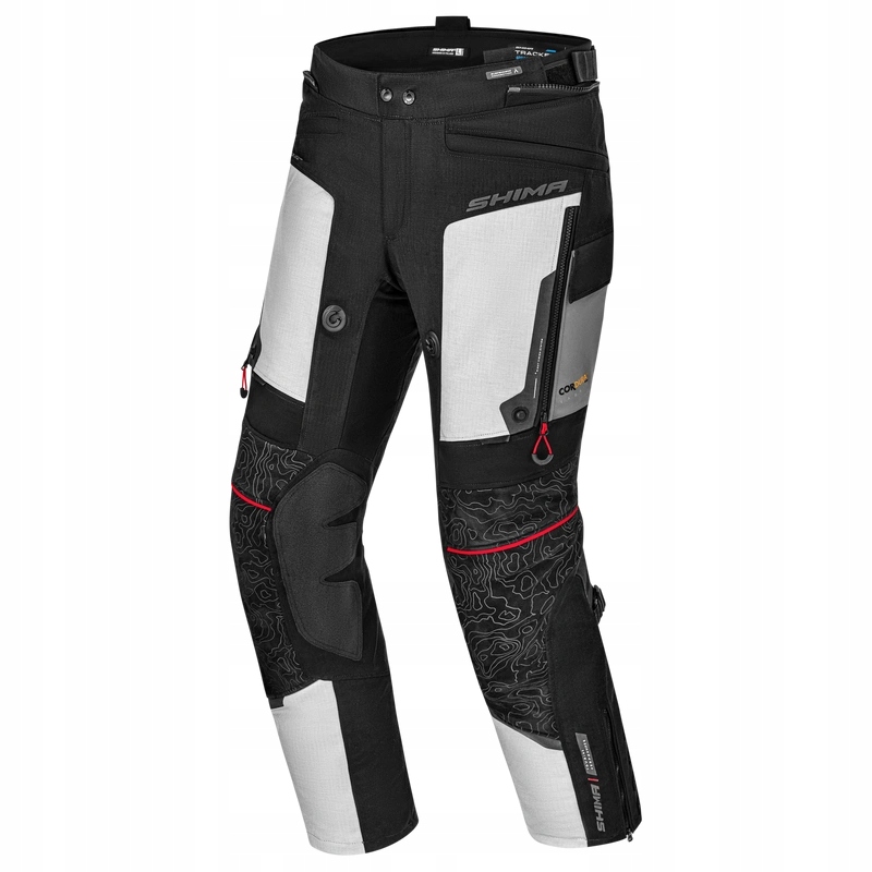 Turistické motocyklové kalhoty Shima Tracker Light Grey textilní Bonus