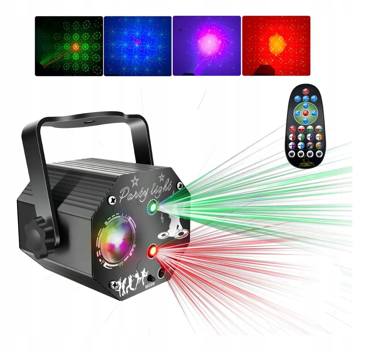 Diskotékový Projektor Disco Koule Laserový Reflektor Rgb Led Ovládání Hlasu
