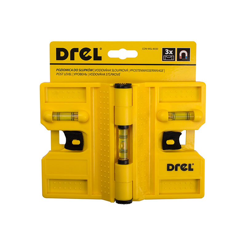 

Poziomica do osadzania słupków z magnesem Drel